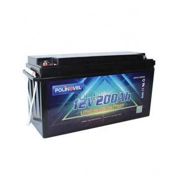 Polinovel Solar RV Boat Lithium Lifepo4 12v 200ah Battery Pack with App Monitoring